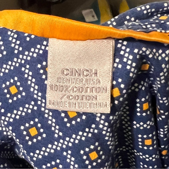 Cinch Blue Button Down Shirt L - Picture 3 of 5